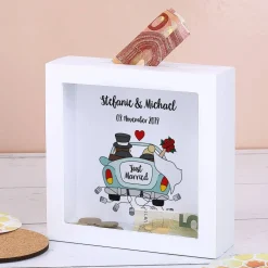 Just Married - Bilderrahmenspardose zur Hochzeit