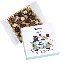 Just Married - Lindt Pralinen mit persönlicher Verpackung zur Hochzeit