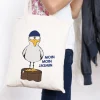 Jutebeutel mit Möwe, Moin Moin und Ihrem Wunschnamen bedruckt
