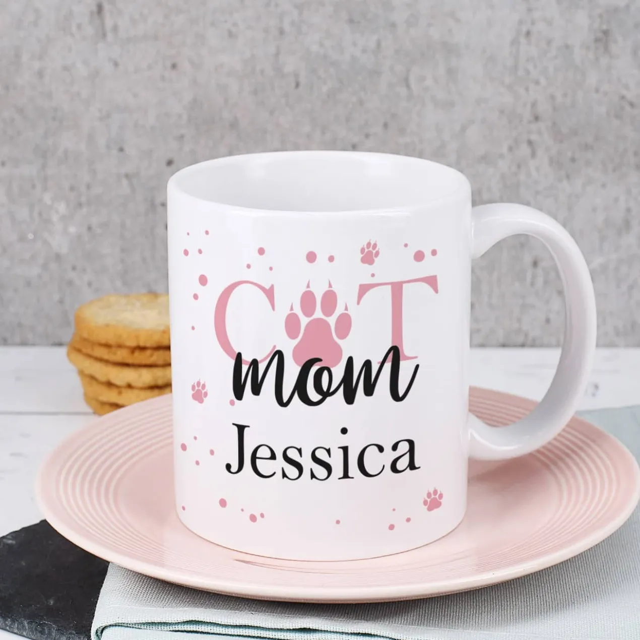Kaffeetasse Cat Mom | Cat Dad mit Namen