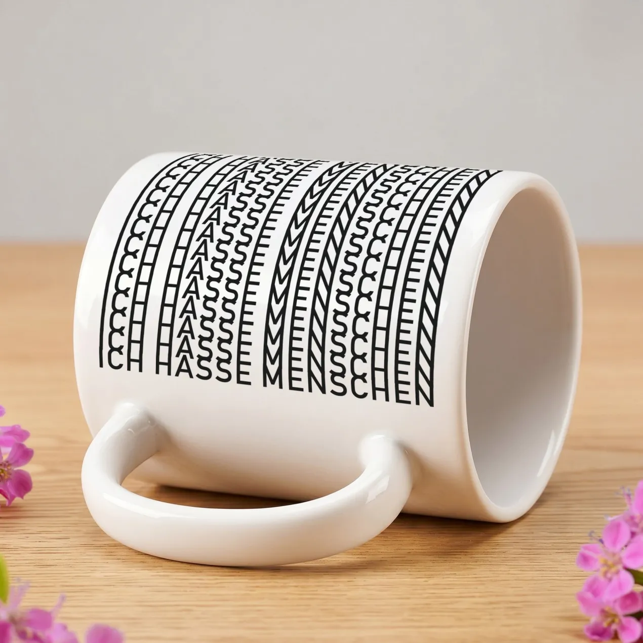 Kaffeetasse 'Ich hasse Menschen' | Tasse mit versteckter Botschaft als lustiges Geschenk