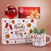 Kalte Hände, warmes Herz - Weihnachtsgeschenkset mit Christbaumkugel, Tee, Emailletasse und Geschenk