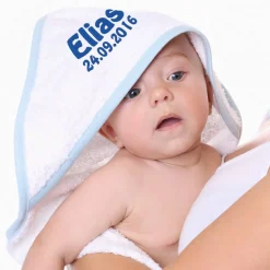 Kapuzenhandtuch für kleine Jungs mit gestickten Namen