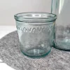 Karaffe mit Trinkglas personalisiert mit Name für Yoga & Wellness | Monstera-Motiv