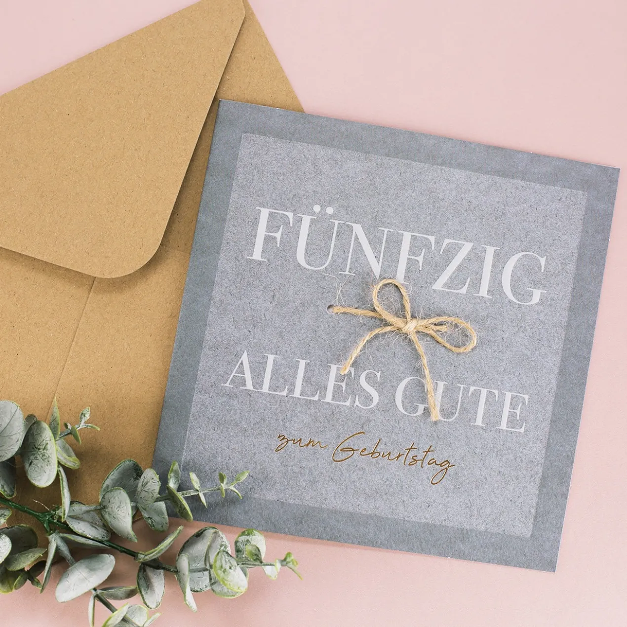 Karte zum 50. Geburtstag - Nature Card