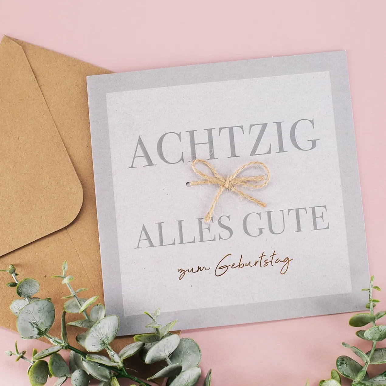 Karte zum 80. Geburtstag - Nature Card