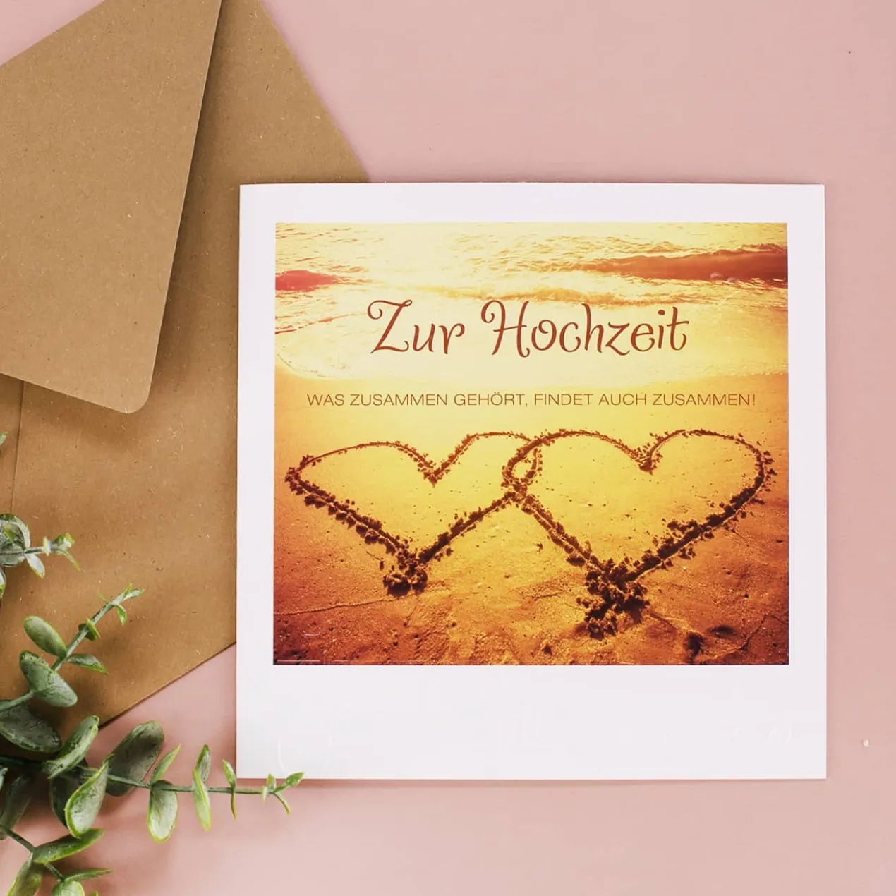 Karte zur Hochzeit - Zusammen - Nature Card