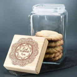 Keksdose / Vorratsglas „Eid Mubarak“ mit Wunschname für Ramadan & festliche Anlässe