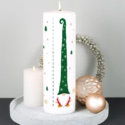 Kerze als Adventskalender mit Wichtel und Wunschtext | Wichtelige Weihnachtszeit