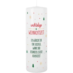 Kerze als Adventskalender mit Wichtel und Wunschtext | Wichtelige Weihnachtszeit
