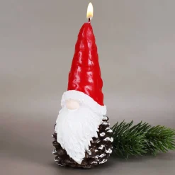 Kerze als Weihnachtswichtel in 2 Größen