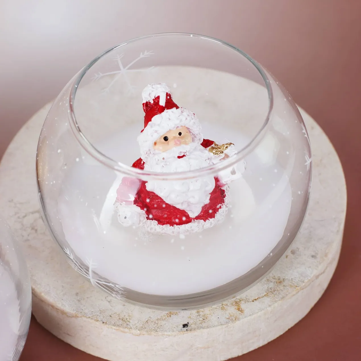 Kerze im Glas - Schneemann oder Weihnachtsmann