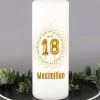 Kerze zum 18. Geburtstag mit Wunschname personalisiert