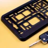 KFZ Kennzeichen Halter für Fußball Fans personalisiert | Halterung für Nummernschild als Geschenk