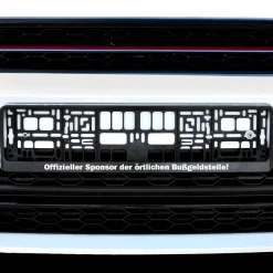 KFZ Kennzeichen Halter personalisiert mit Wunschtext | Nummernschild Halterung in schwarz als Geschenk