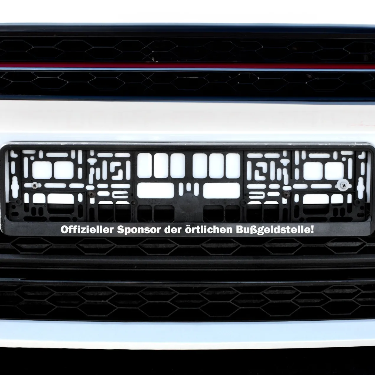 KFZ Kennzeichen Halter personalisiert mit Wunschtext | Nummernschild Halterung in schwarz als Geschenk