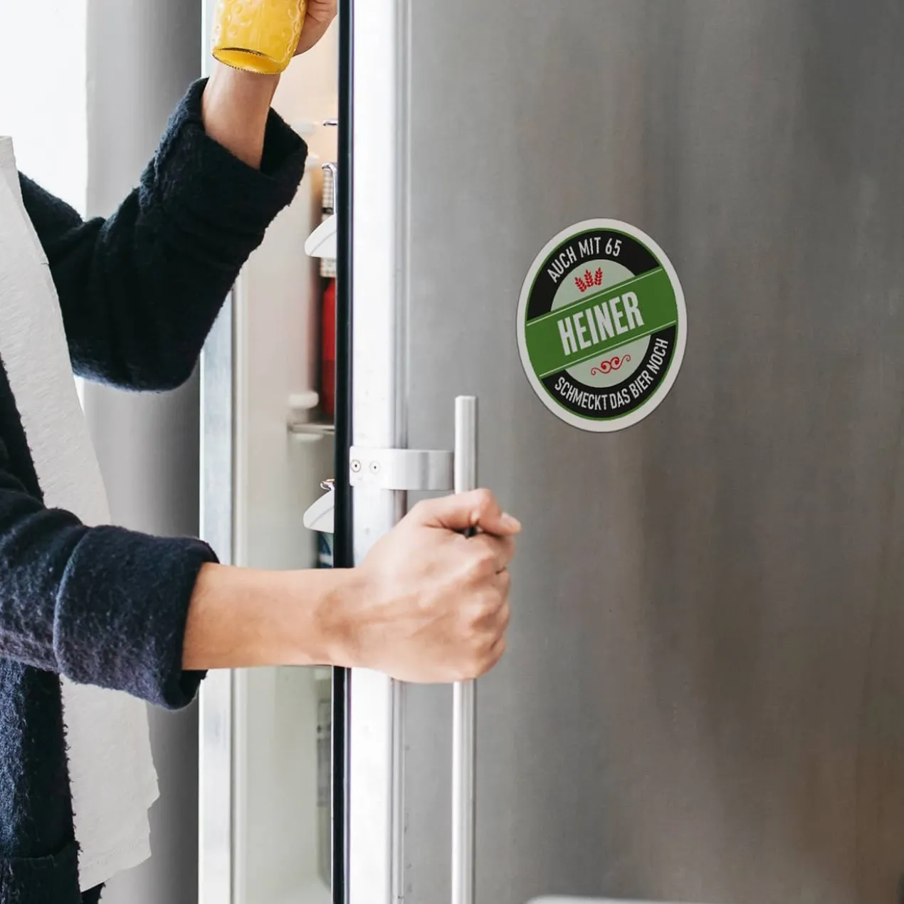 Kühlschrankmagnet zum Geburtstag - Das Bier schmeckt noch