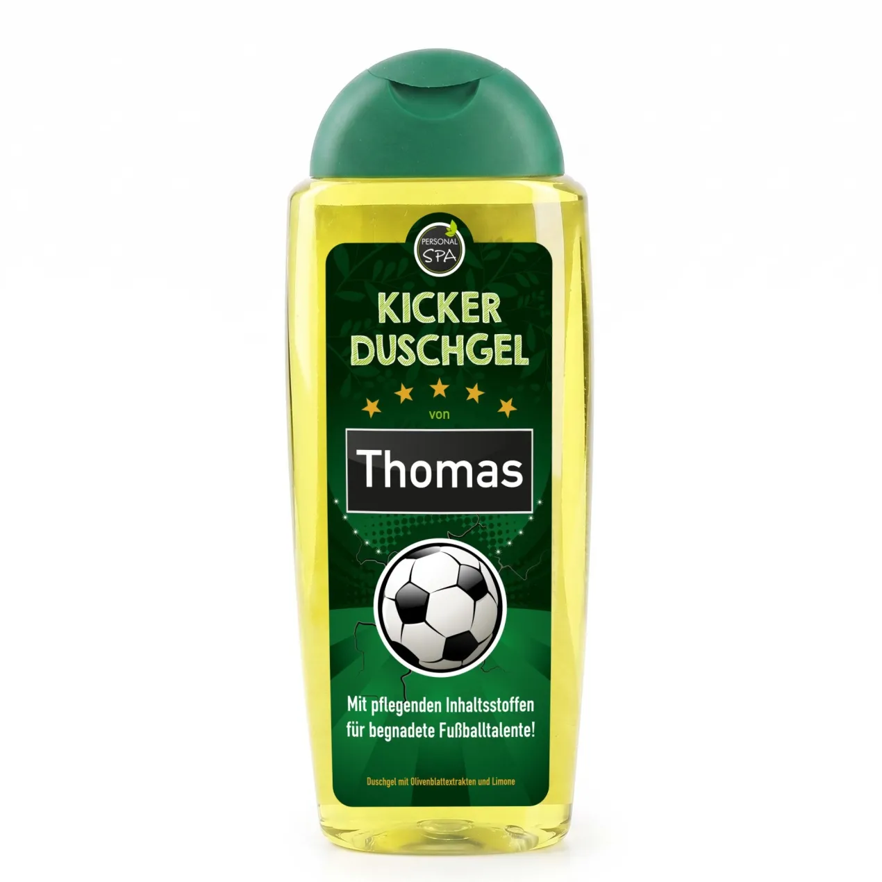 Kicker Duschgel mit Name für Fußballer