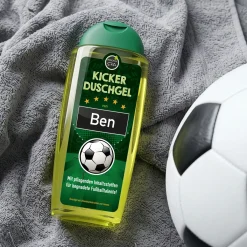 Kicker Duschgel mit Name für Fußballer