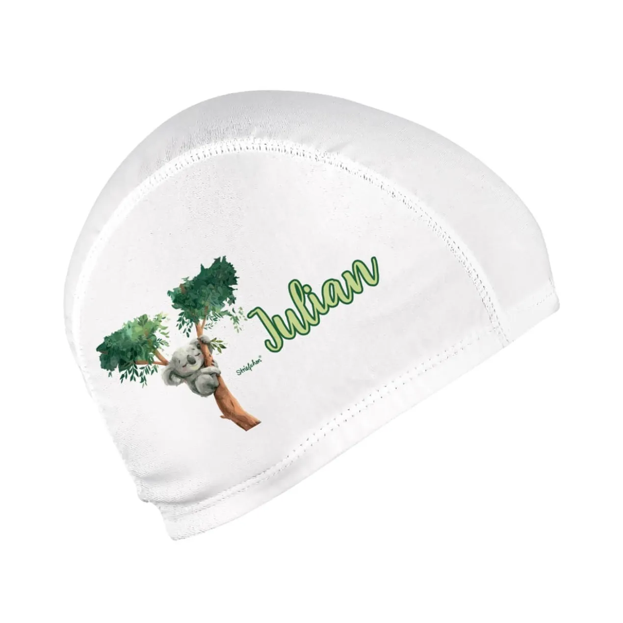 Kinderbadekappe mit Koala-Motiv und Name bedruckt