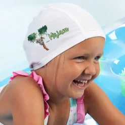 Kinderbadekappe mit Koala-Motiv und Name bedruckt