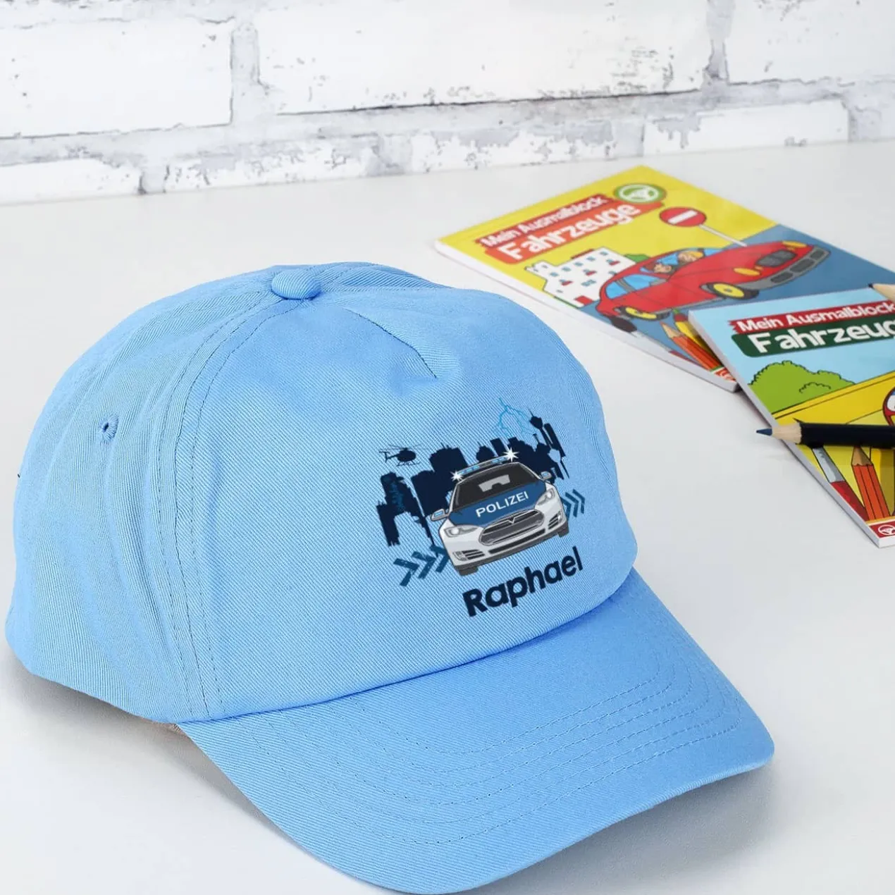 Kinder Basecap Polizei mit Aufdruck