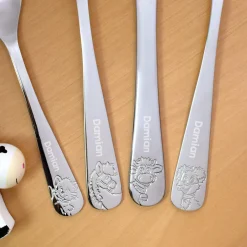 Kinderbesteck Set personalisiert mit Name 4-teilig | Motiv Hoftiere von Ritzenhoff & Breker