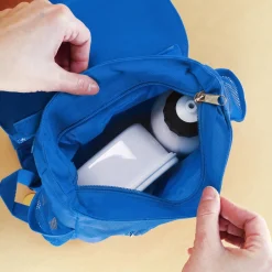 Kindergarten Rucksack in blau mit Sonne Motiv & Name personalisiert | Geschenk für Jungen & Mädchen