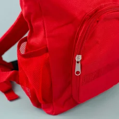 Kindergarten Rucksack in rot mit Gans Motiv & Name personalisiert | Geschenk für Mädchen zum Geburtstag