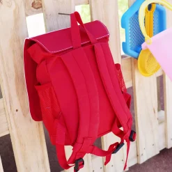 Kindergarten Rucksack in Rot mit Feuerwehr Motiv & Name | Persönliches Geschenk für Jungen & Mädchen