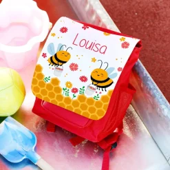 Kindergartenrucksack mit Bienchenmotiv und Wunschname bedruckt