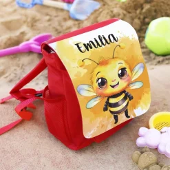 Kindergartenrucksack mit Bienchen Motiv und Name