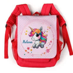 Kindergartenrucksack mit niedlichem Einhorn und Name