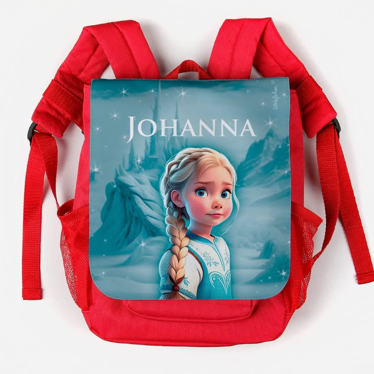 Kindergartenrucksack mit Prinzessin, Name oder Initialen