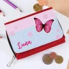 Kindergeldbörse mit Schmetterling und Name