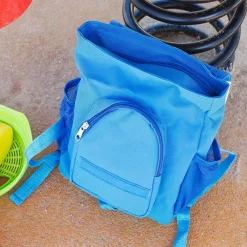 Kinderrucksack mit Rennauto, Name und Name der Kita-Gruppe
