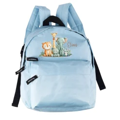 Kinderrucksack mit Tiermotiven in Blau für Jungen | Modell: Safari