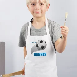 Kinderschürze mit Fußball-Motiv und Name