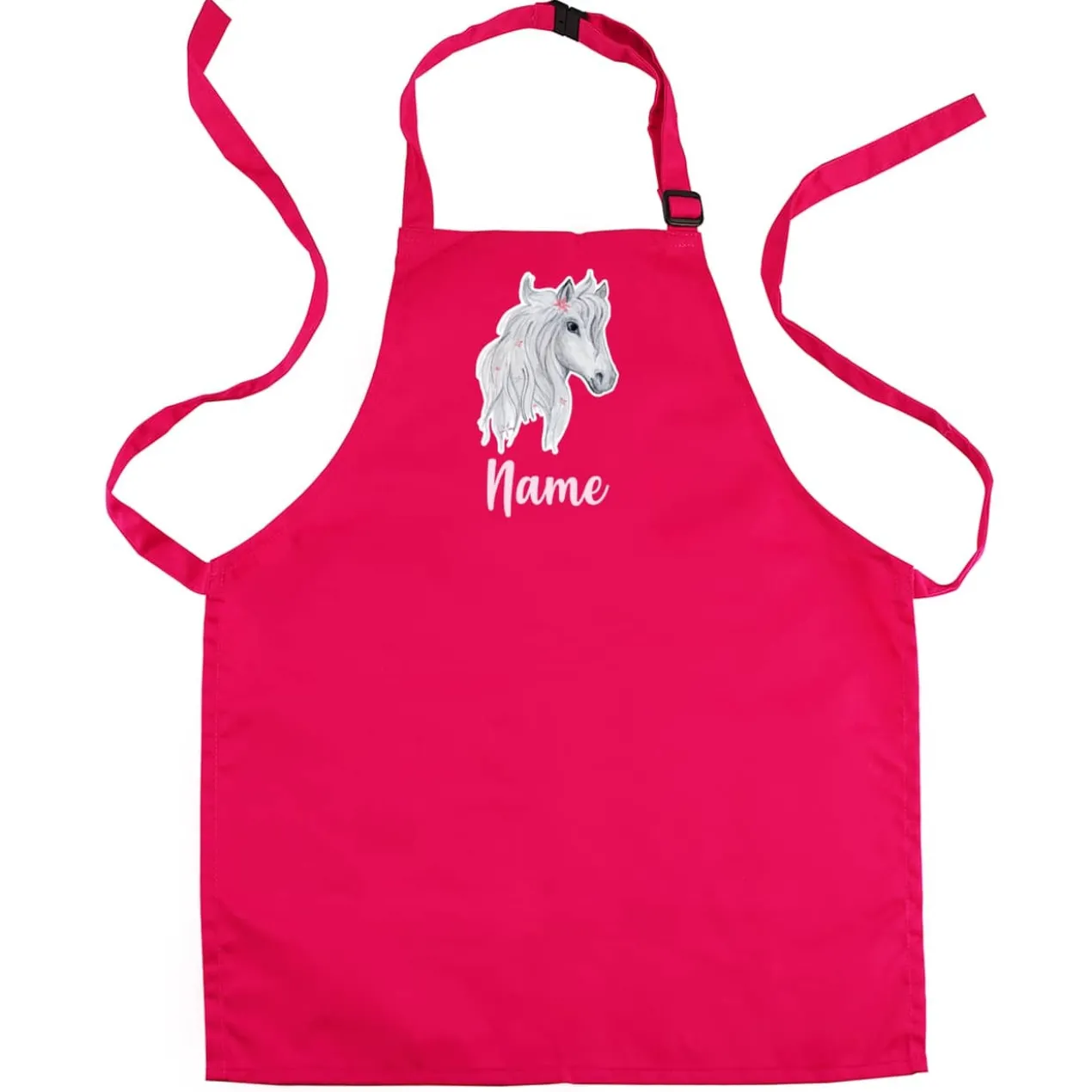 Kinderschürze mit Pferd und Namensaufdruck