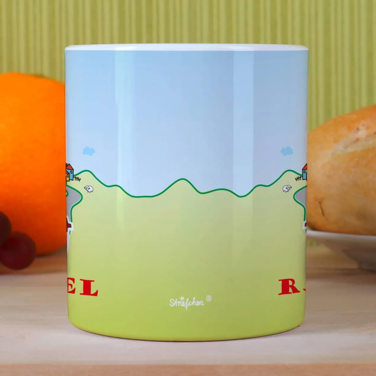 Kindertasse mit rotem Traktor und Wunschname | Geschenk für Kinder & Kindergarten