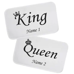 King & Queen - Badematten 2er Set mit Ihren Namen