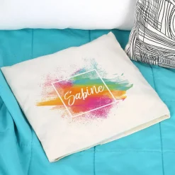Kirschkernkissen mit Name und Watercolor-Hintergrund