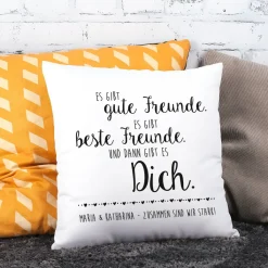 Kissen für die beste Freundin mit Wunschtext