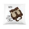 Kissen "I love you like no Otter" mit Otterpaar und Wunschnamen