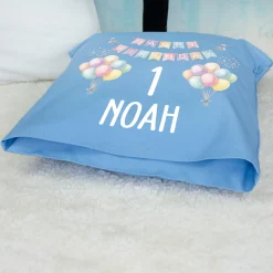 Kissen mit Ballon Motiv personalisiert für Kinder | Geschenk zum Geburtstag für Jungen & Mädchen