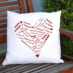 Kissen mit dem Herz der Liebenden