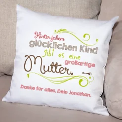 Kissen zum Muttertag mit persönlichem Gruß