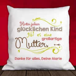 Kissen zum Muttertag mit persönlichem Gruß