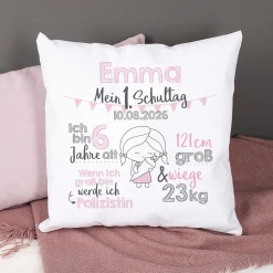 Kissen zur Einschulung für Mädchen