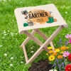 Klapphocker für Gärtner mit Name